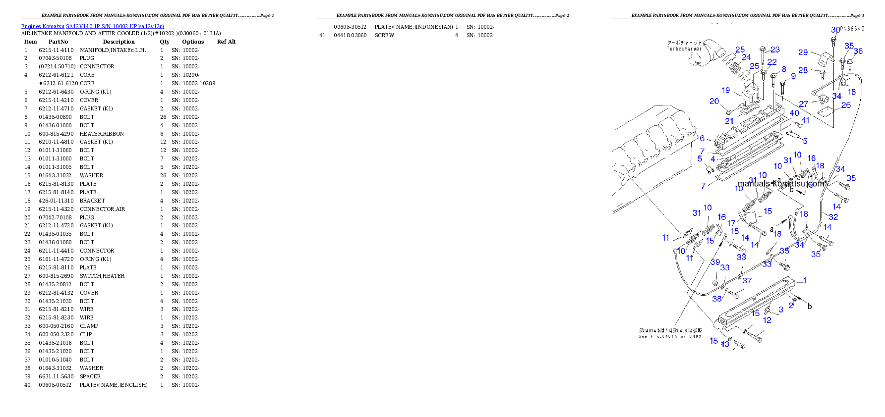 Protected: SA12V140-1P S/N 10002-UP Partsbook