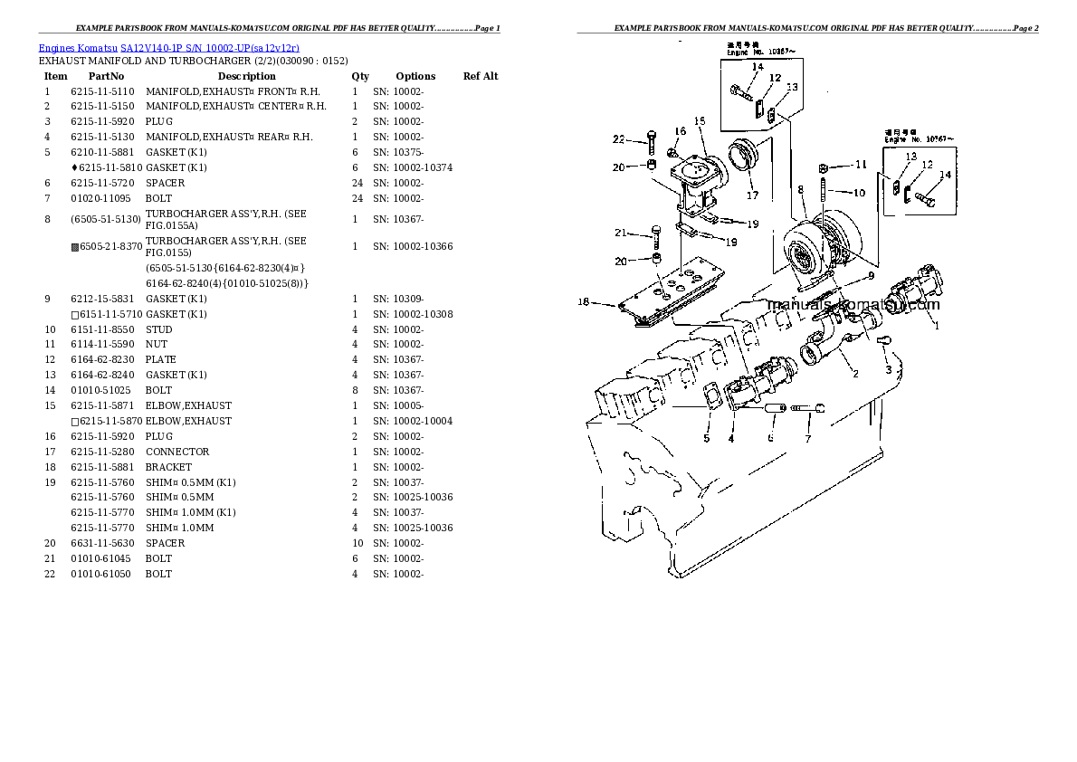 Protected: SA12V140-1P S/N 10002-UP Partsbook