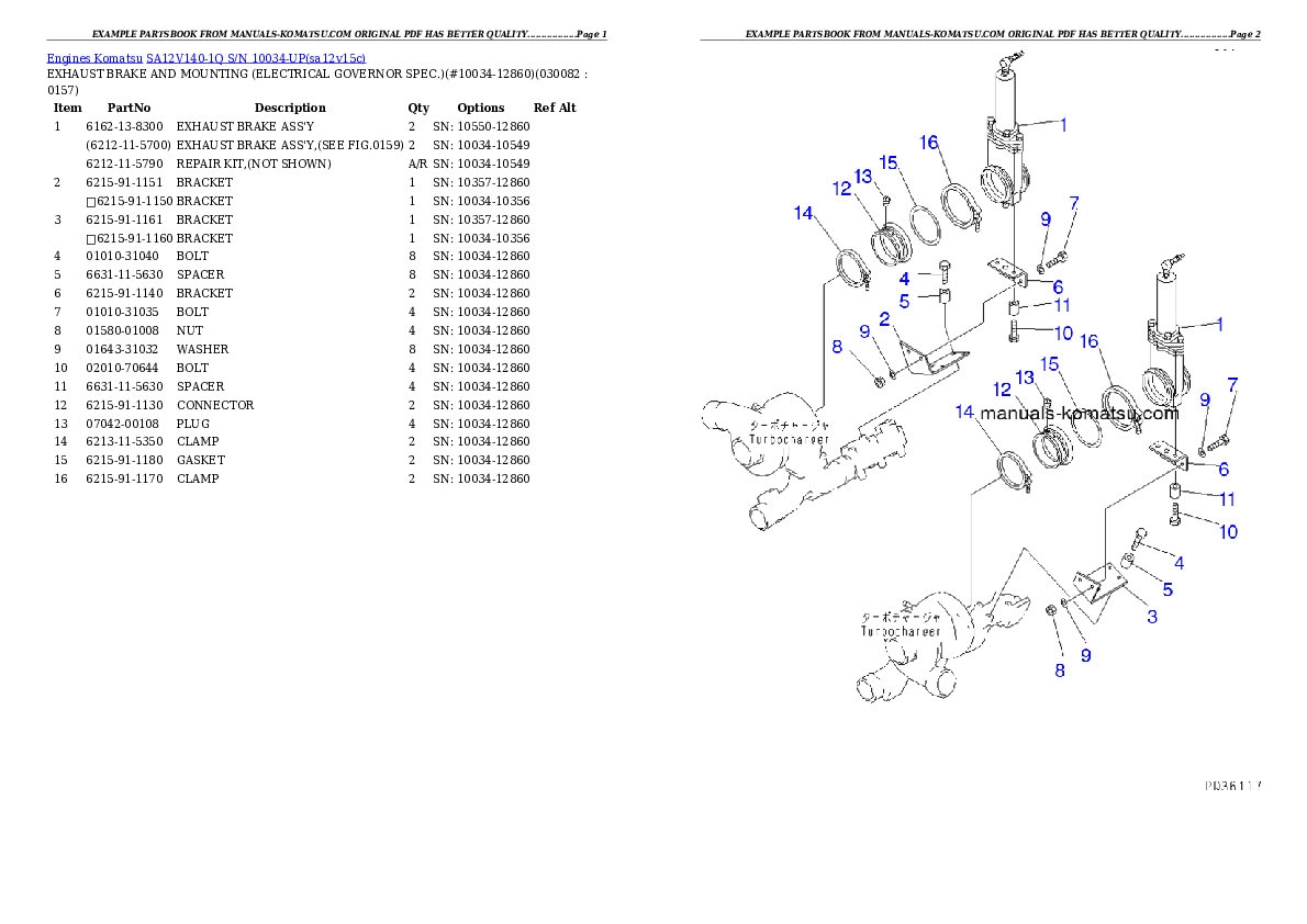 Protected: SA12V140-1Q S/N 10034-UP Partsbook