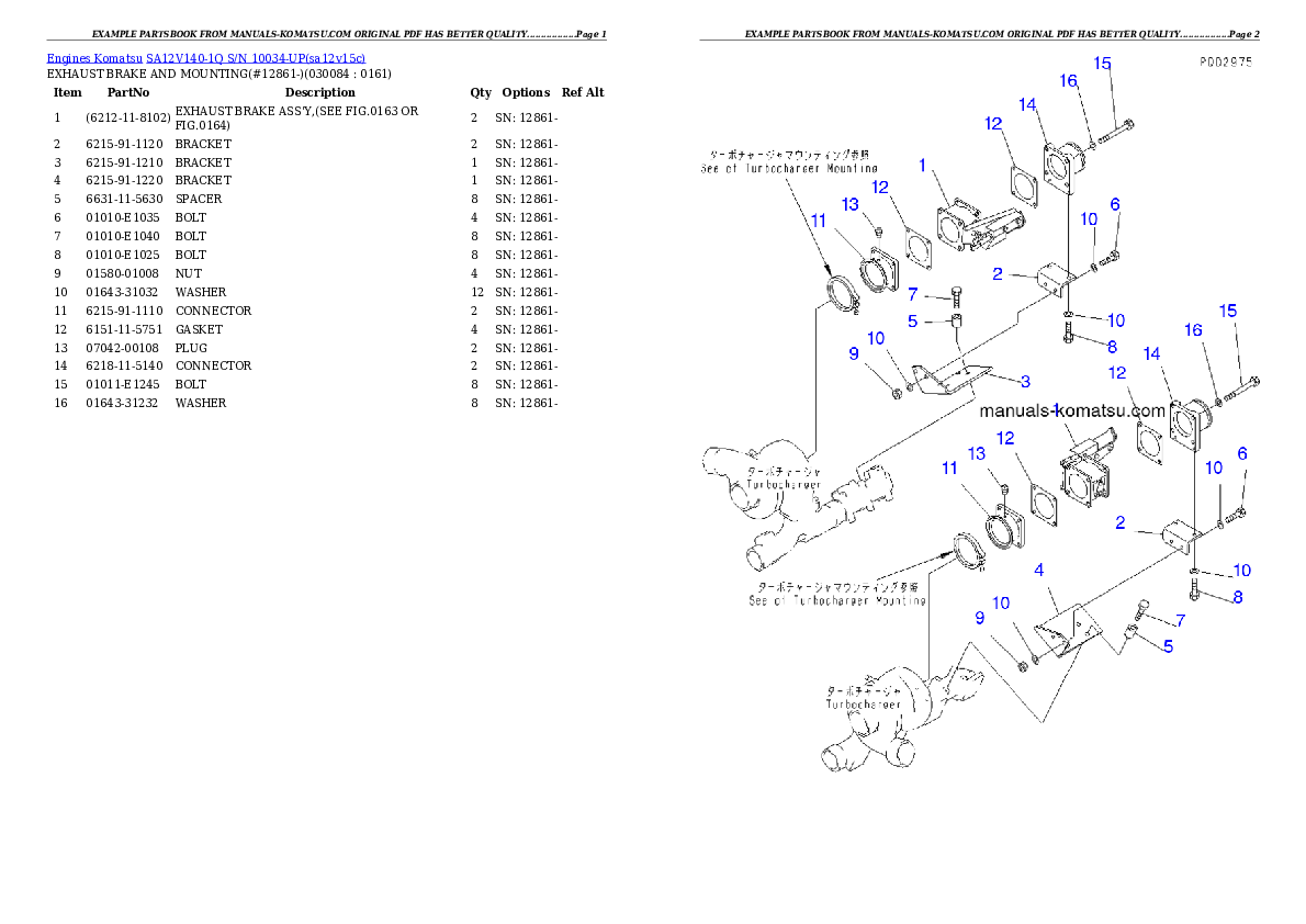 Protected: SA12V140-1Q S/N 10034-UP Partsbook