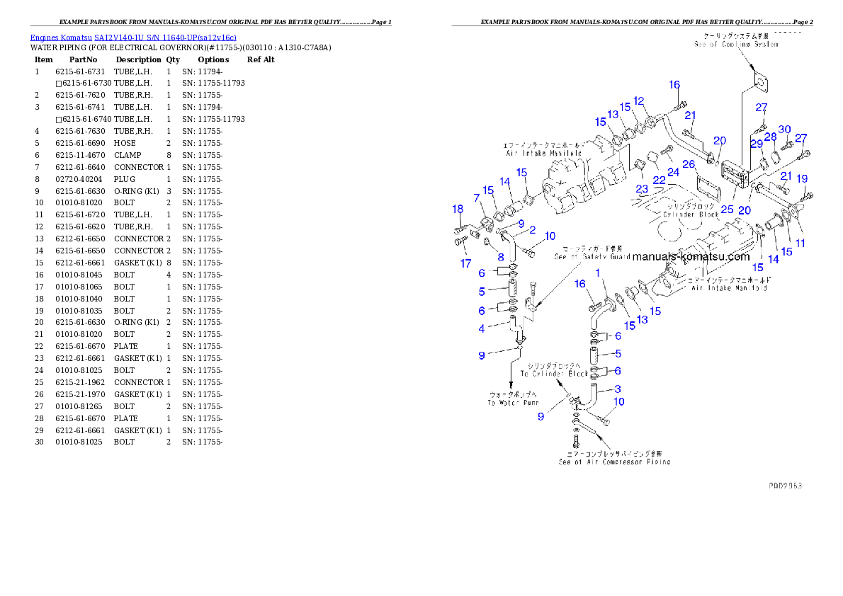 Protected: SA12V140-1U S/N 11640-UP Partsbook