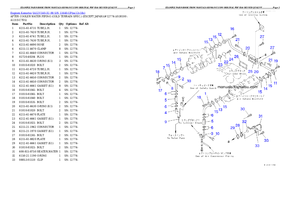 Protected: SA12V140-1U-98 S/N 11640-UP Partsbook
