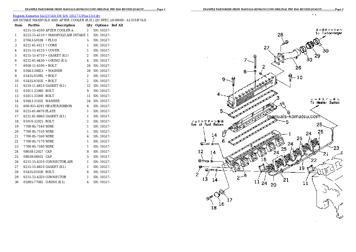Protected: SA12V140-1M S/N 10517-UP Partsbook