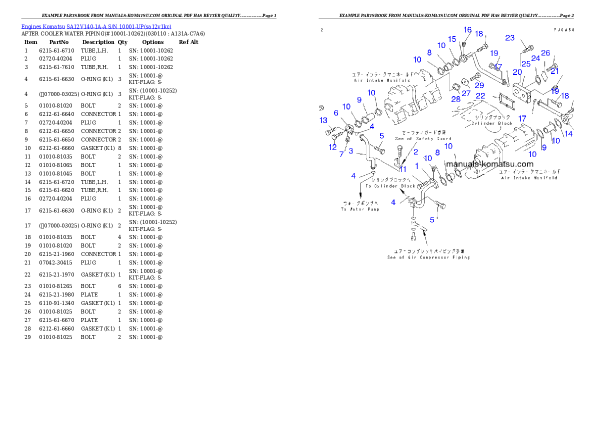 Protected: SA12V140-1A-A S/N 10001-UP Partsbook
