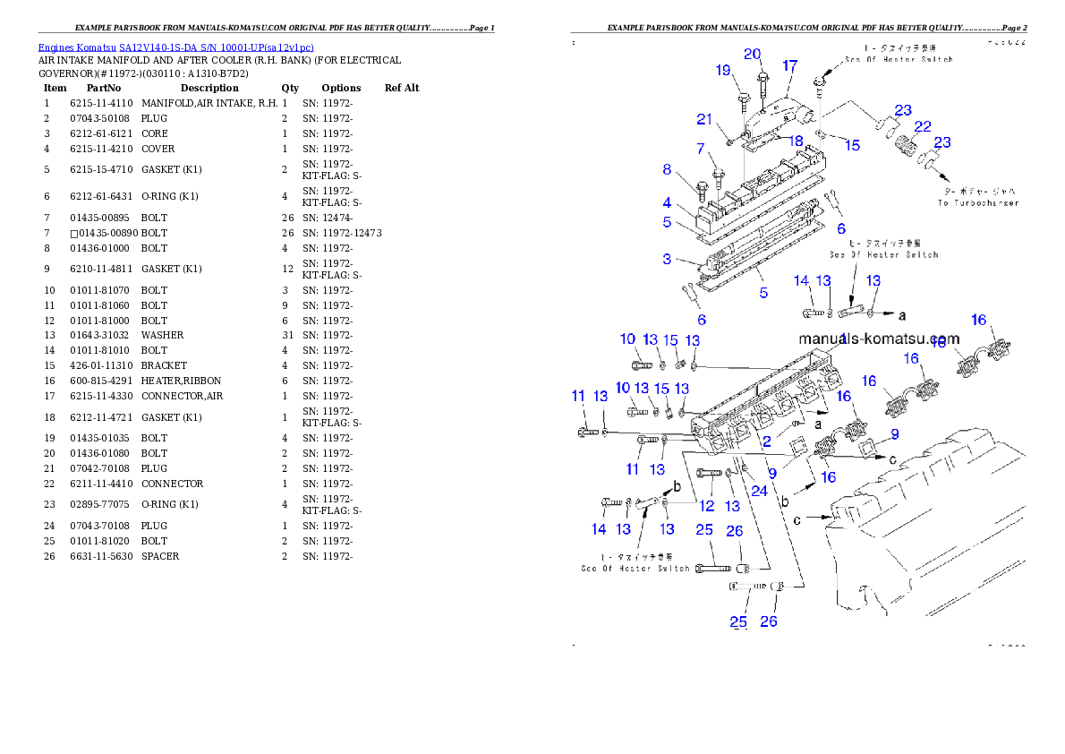 Protected: SA12V140-1S-DA S/N 10001-UP Partsbook