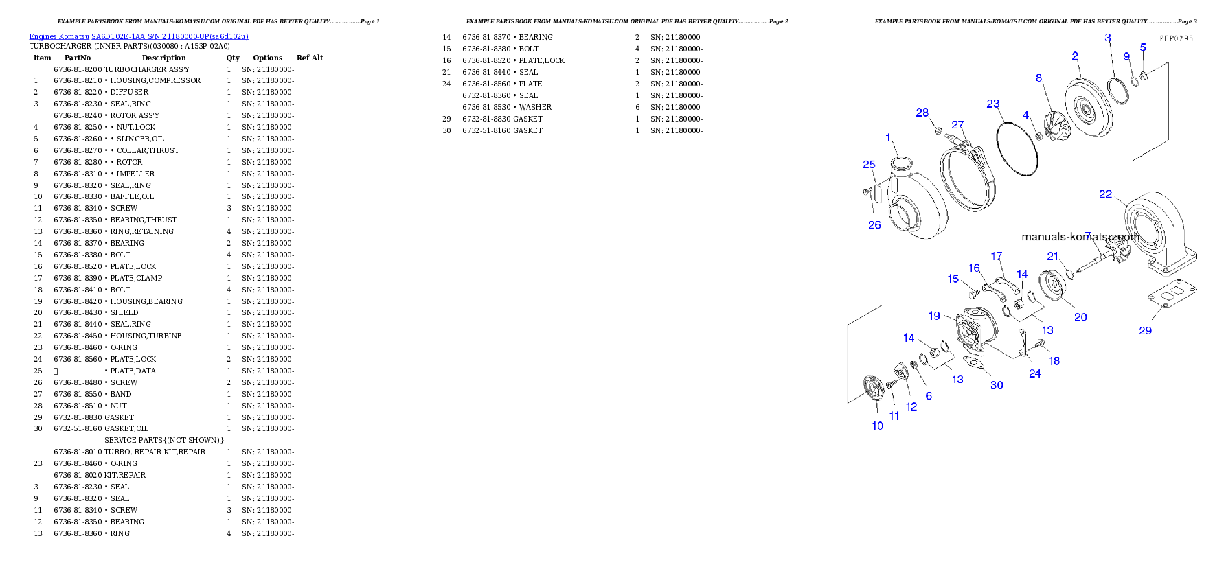 Protected: SA6D102E-1AA S/N 21180000-UP Partsbook