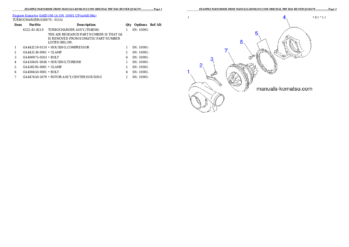 Protected: SA6D108-1A S/N 10001-UP Partsbook