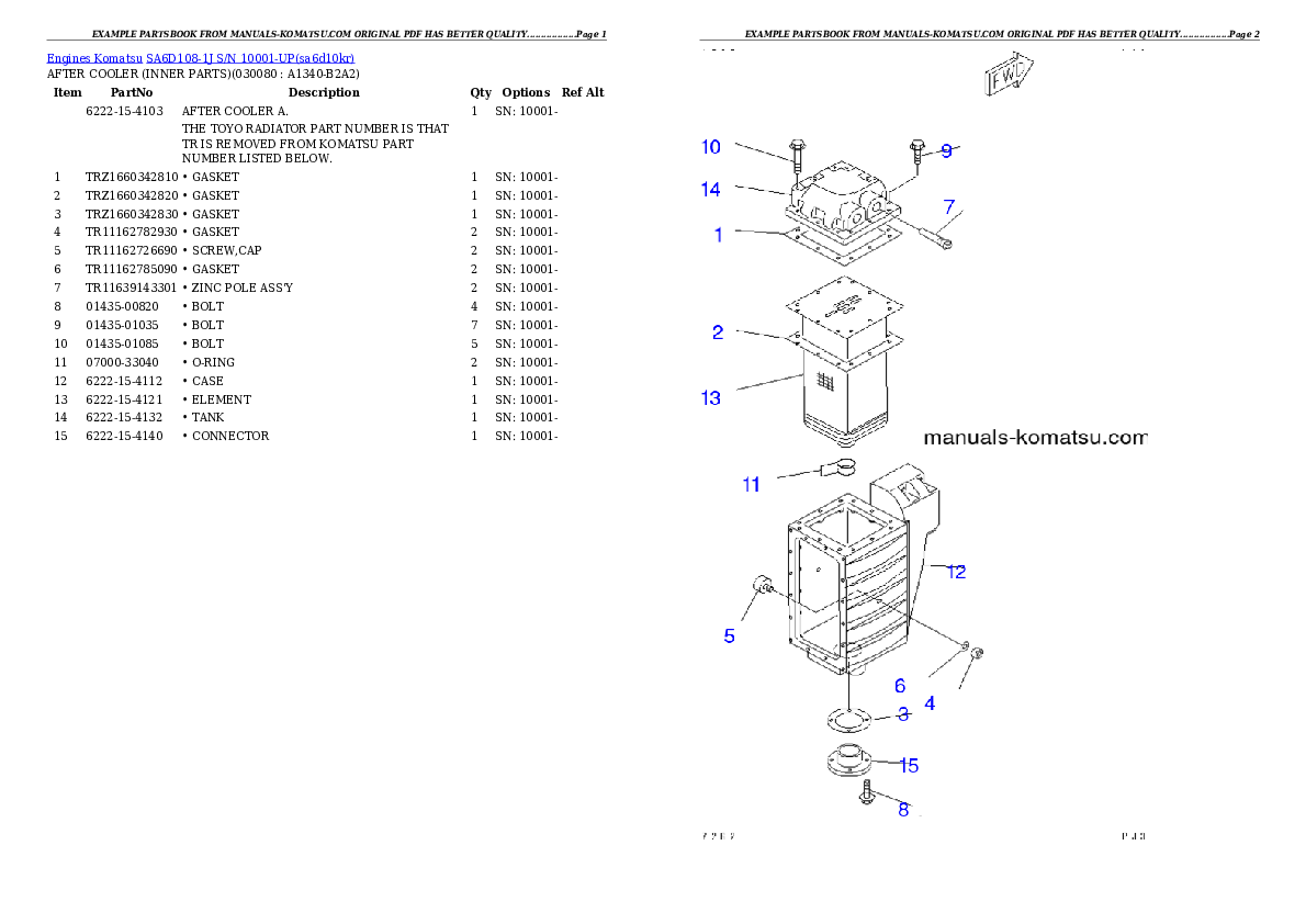 Protected: SA6D108-1J S/N 10001-UP Partsbook