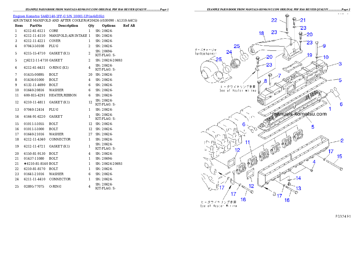 Protected: SA6D140-1FF-G S/N 10001-UP Partsbook