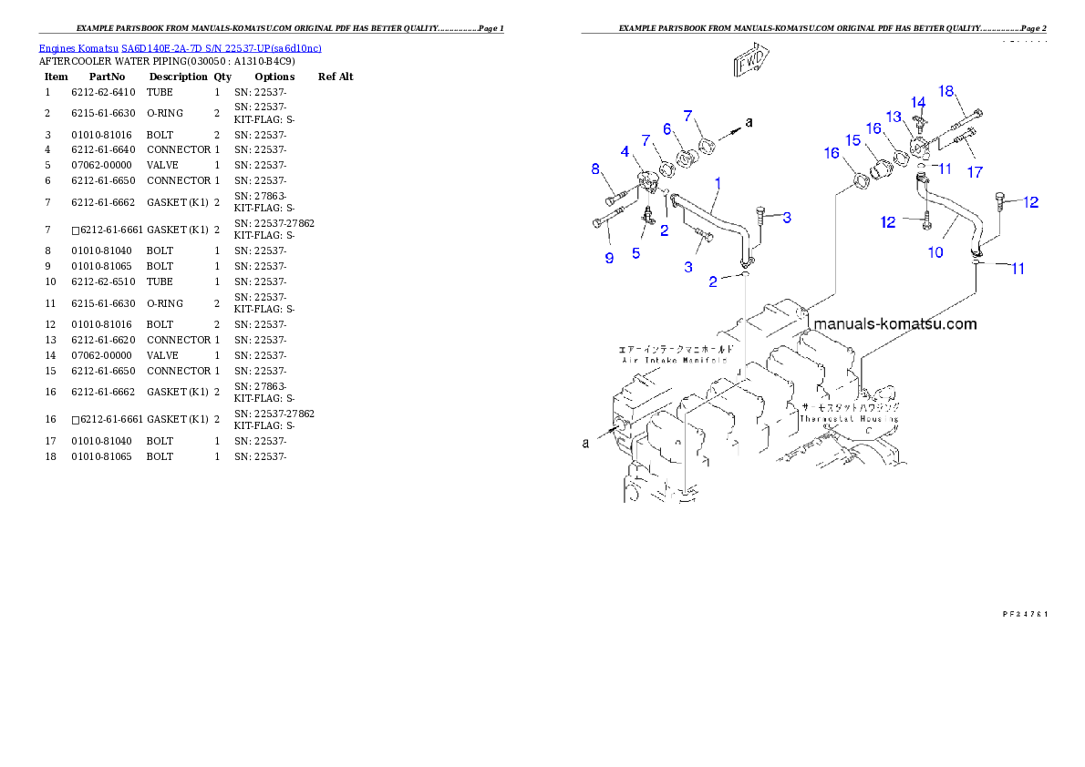 Protected: SA6D140E-2A-7D S/N 22537-UP Partsbook