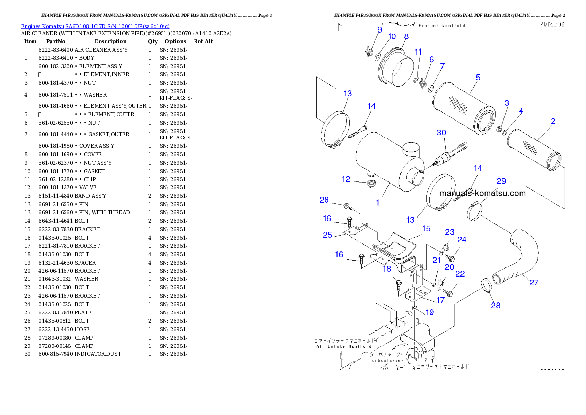 Protected: SA6D108-1C-7D S/N 10001-UP Partsbook