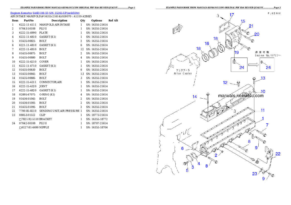 Protected: SA6D108-1D S/N 15265-UP Partsbook