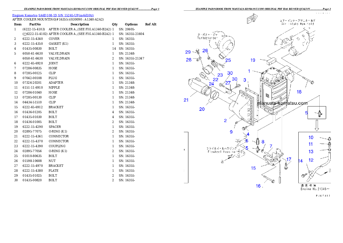 Protected: SA6D108-1D S/N 15265-UP Partsbook