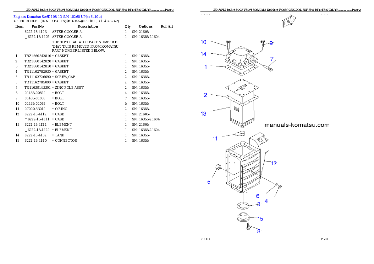 Protected: SA6D108-1D S/N 15265-UP Partsbook