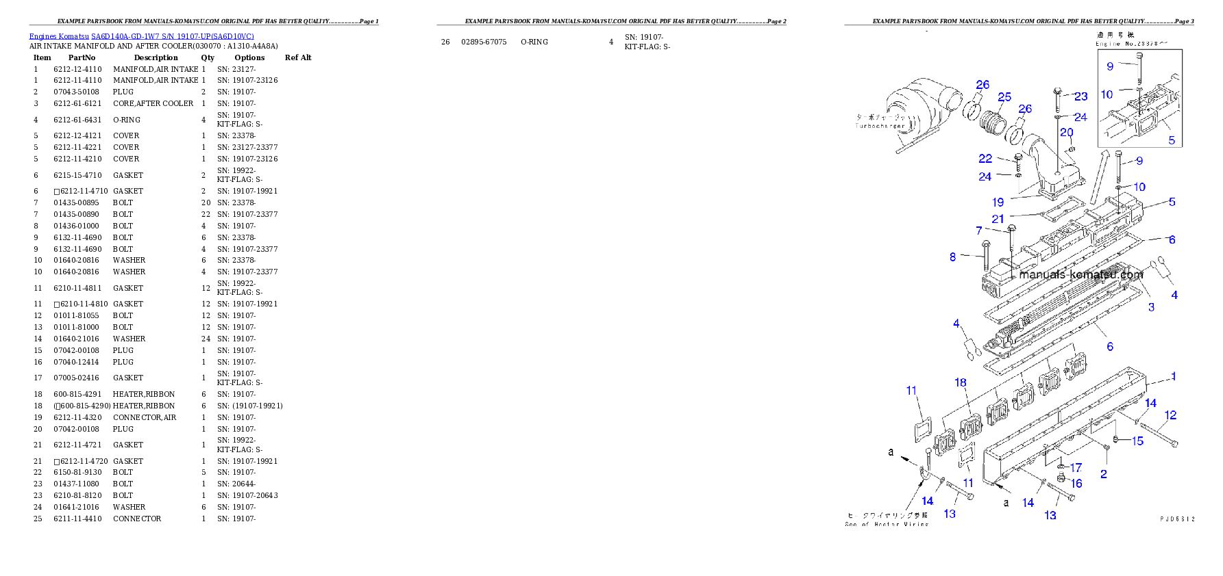 Protected: SA6D140A-GD-1W7 S/N 19107-UP Partsbook