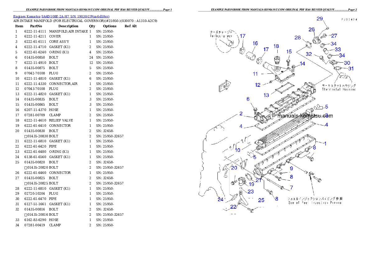 Protected: SA6D108E-2A-H7 S/N 19030-UP Partsbook