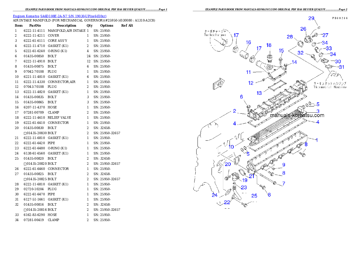 Protected: SA6D108E-2A-N7 S/N 19030-UP Partsbook