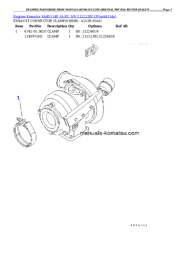 Protected: SA6D114E-1A-KU S/N 21212392-UP Partsbook