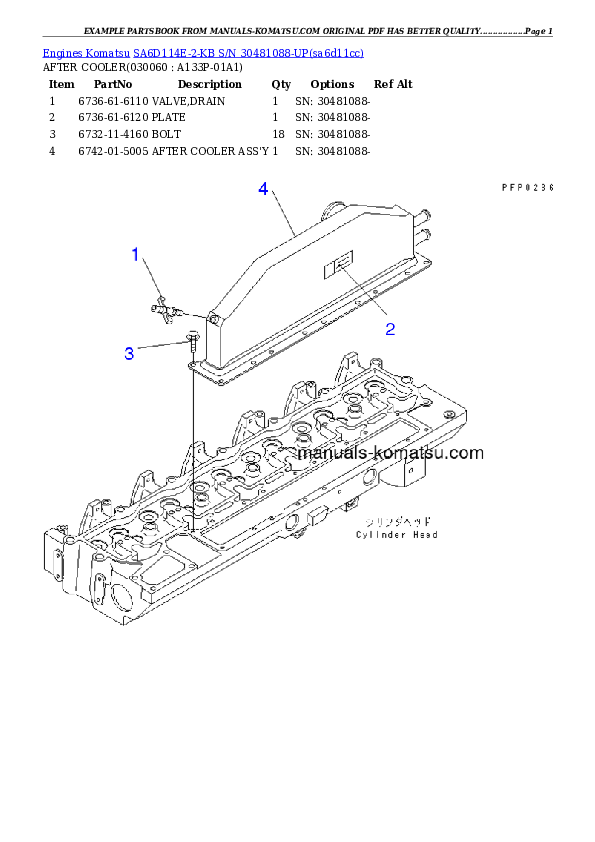 Protected: SA6D114E-2-KB S/N 30481088-UP Partsbook