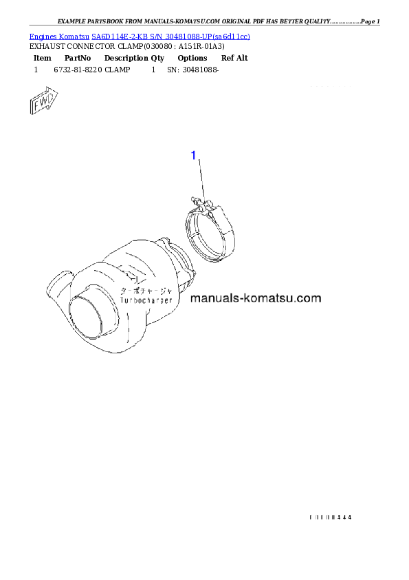 Protected: SA6D114E-2-KB S/N 30481088-UP Partsbook