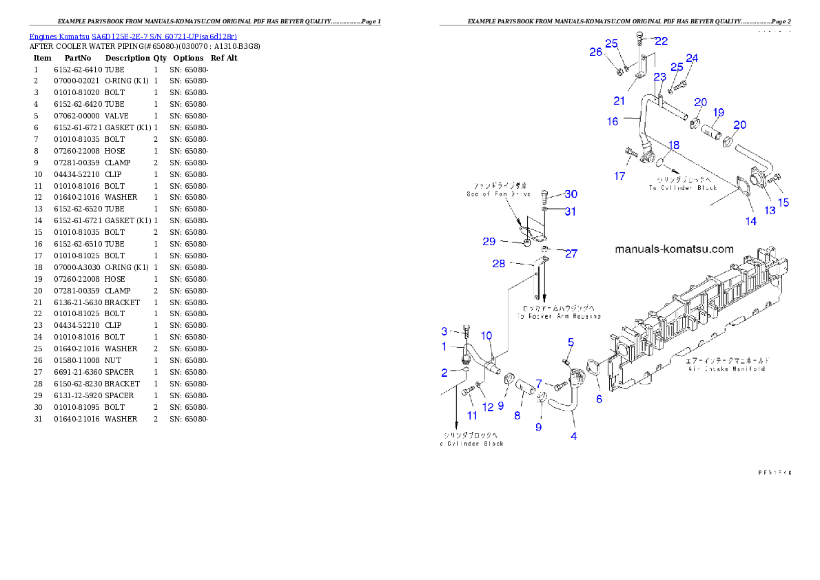 Protected: SA6D125E-2E-7 S/N 60721-UP Partsbook