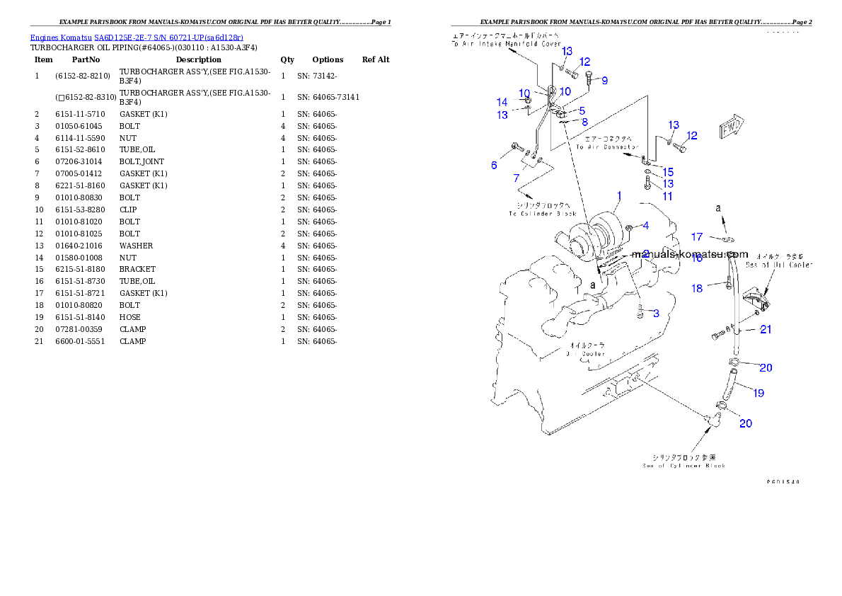 Protected: SA6D125E-2E-7 S/N 60721-UP Partsbook