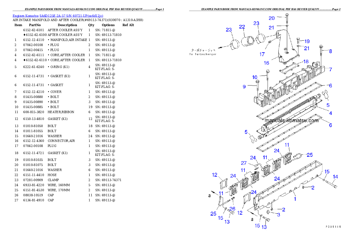 Protected: SA6D125E-2A-57 S/N 60721-UP Partsbook
