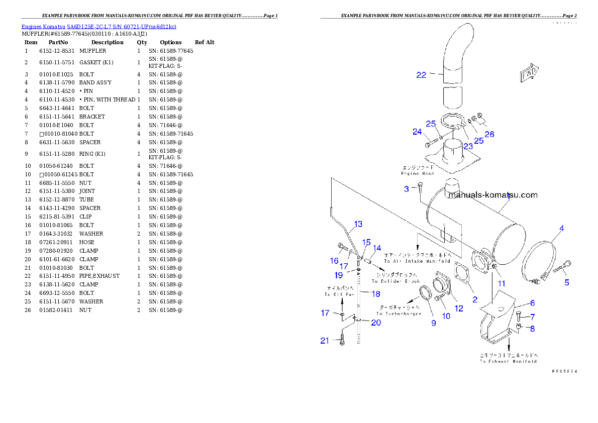 Protected: SA6D125E-2C-L7 S/N 60721-UP Partsbook