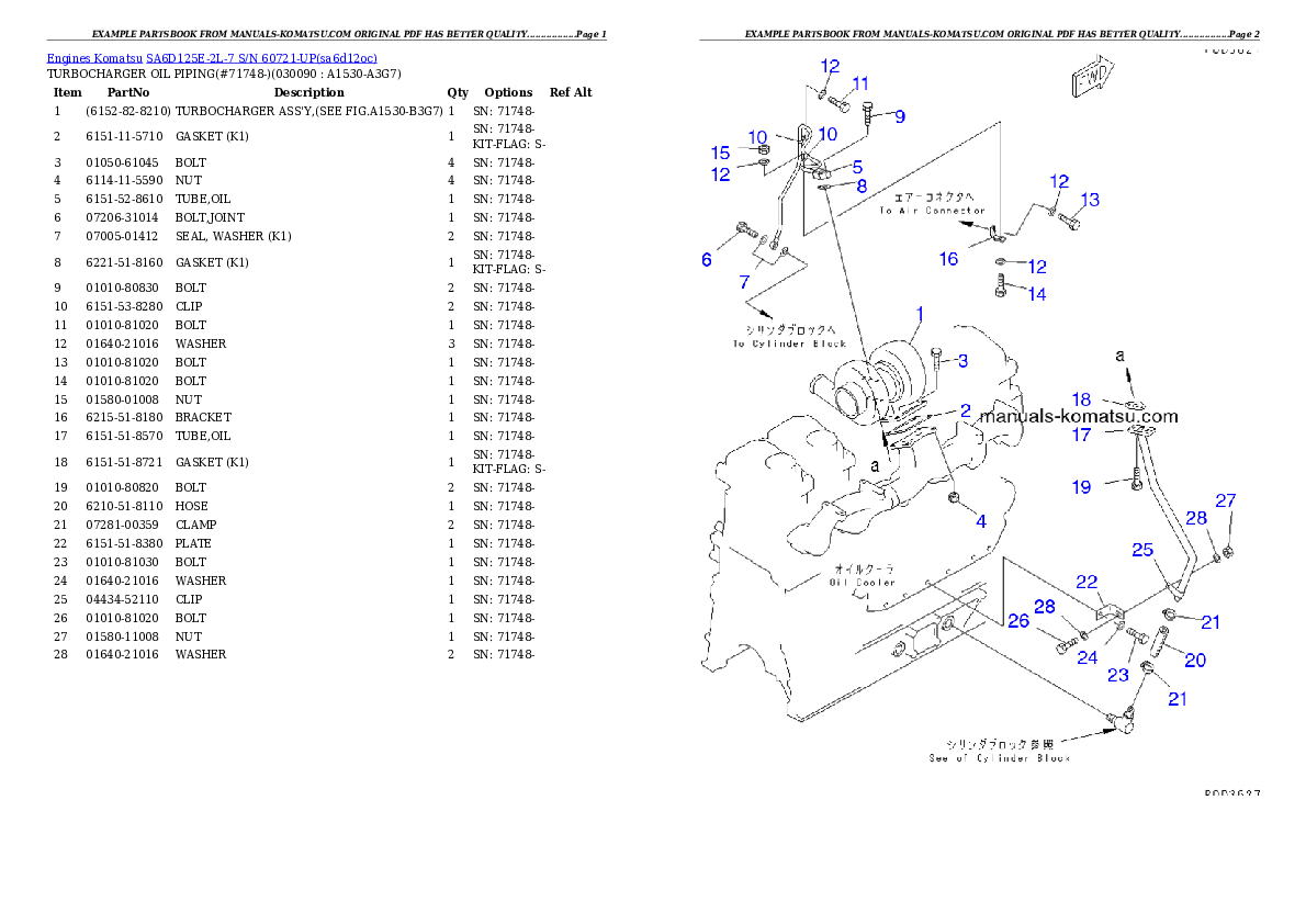 Protected: SA6D125E-2L-7 S/N 60721-UP Partsbook