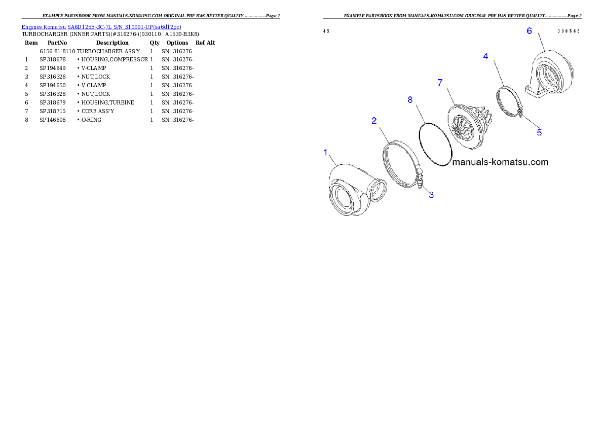 Protected: SA6D125E-3C-7L S/N 310001-UP Partsbook