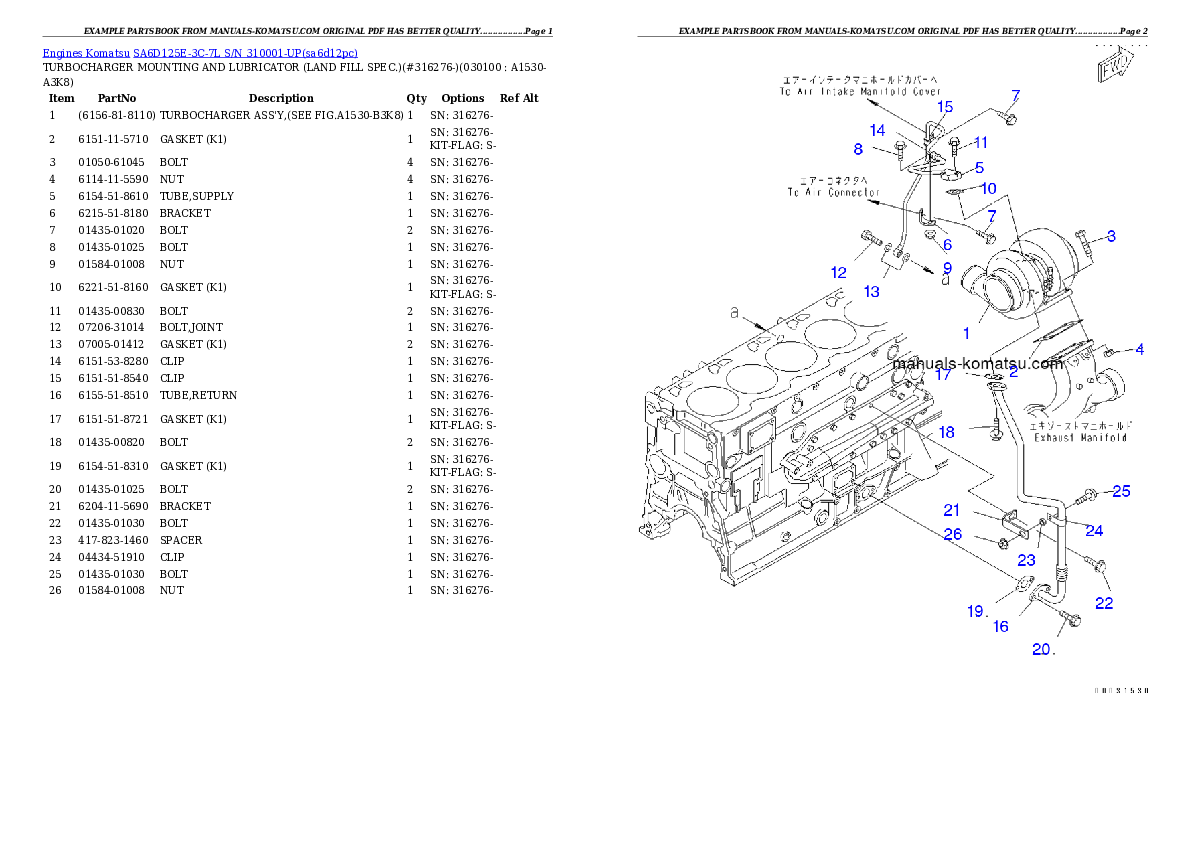Protected: SA6D125E-3C-7L S/N 310001-UP Partsbook