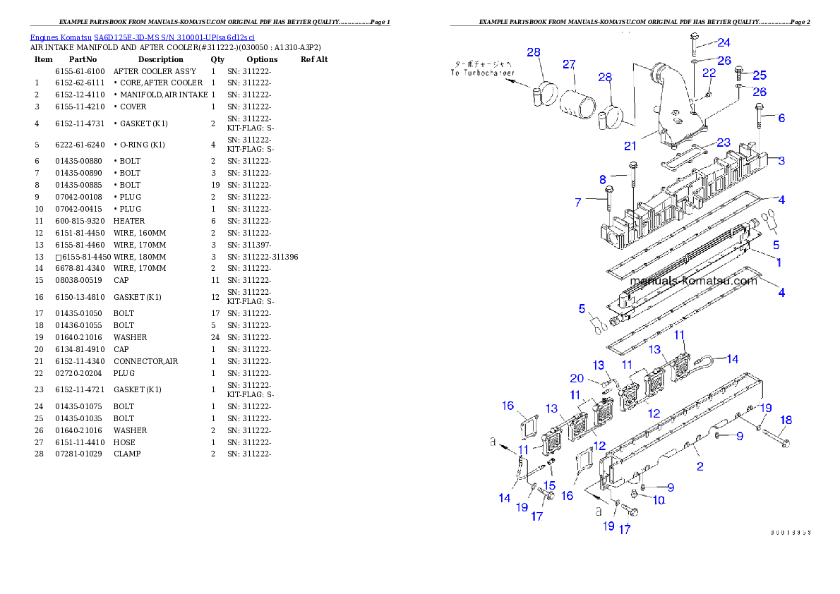 Protected: SA6D125E-3D-MS S/N 310001-UP Partsbook