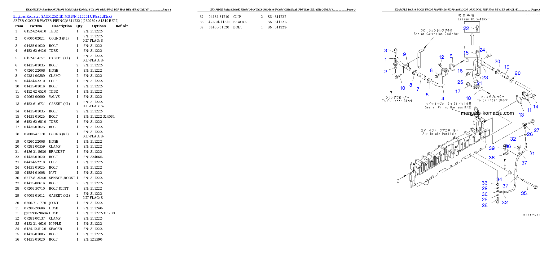 Protected: SA6D125E-3D-MS S/N 310001-UP Partsbook