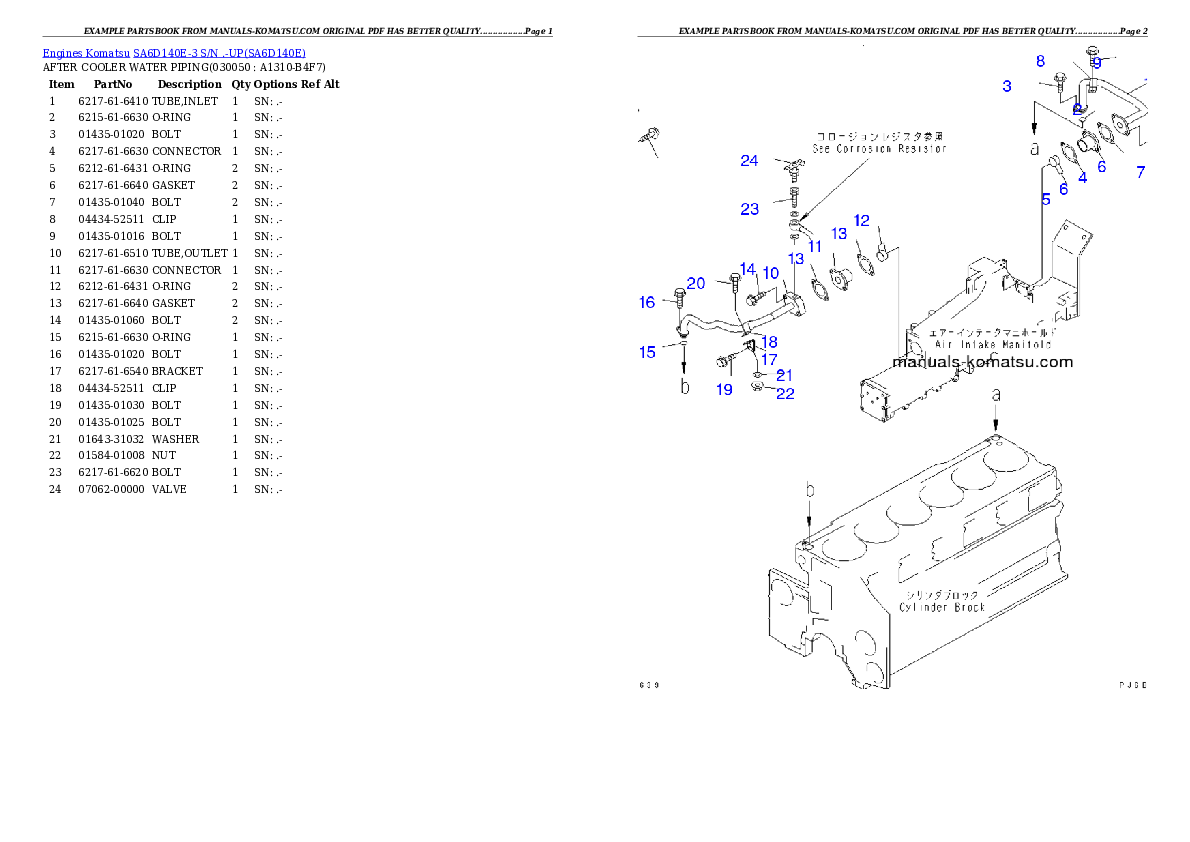 Protected: SA6D140E-3 S/N .-UP Partsbook