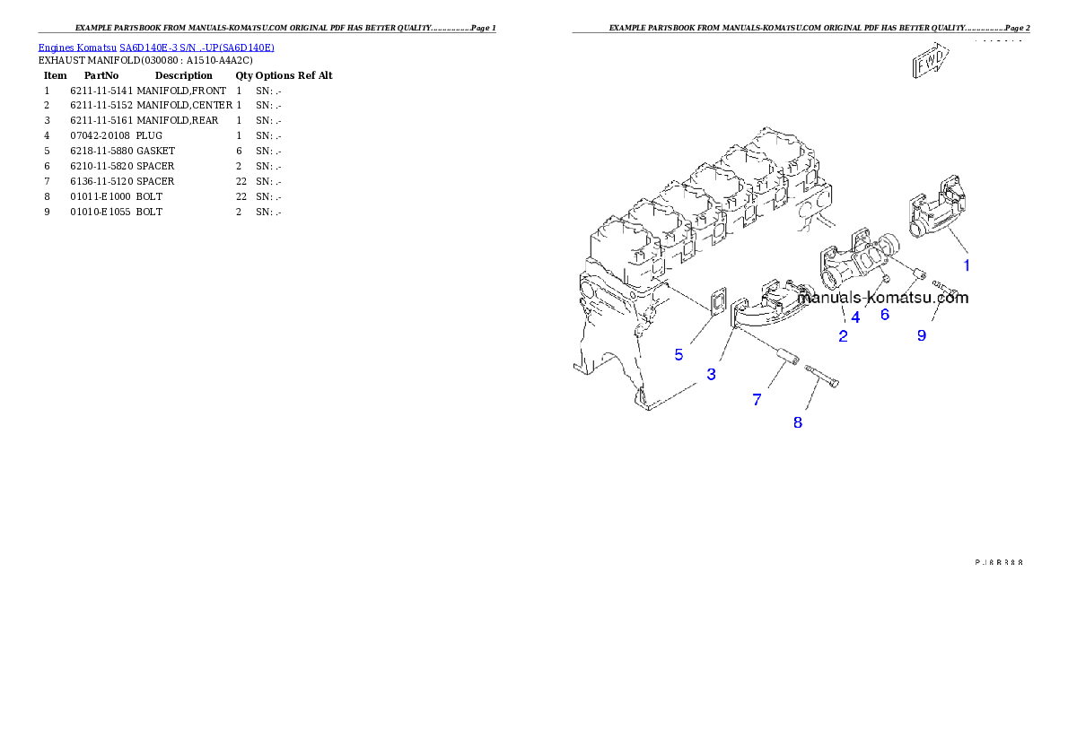 Protected: SA6D140E-3 S/N .-UP Partsbook