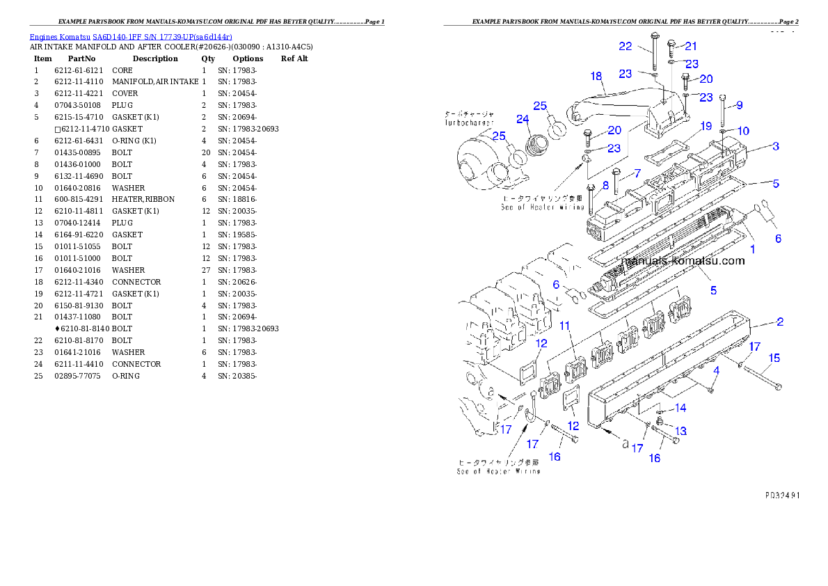 Protected: SA6D140-1FF S/N 17739-UP Partsbook
