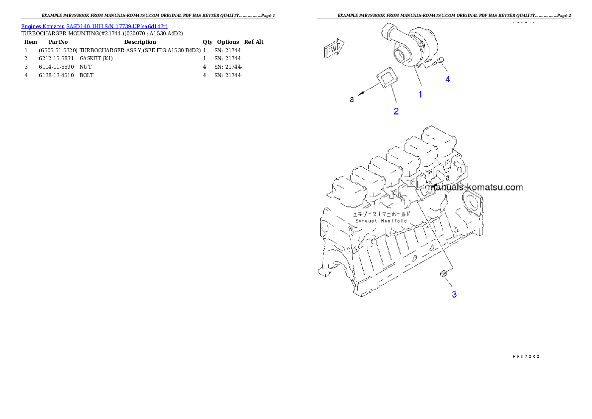Protected: SA6D140-1HH S/N 17739-UP Partsbook