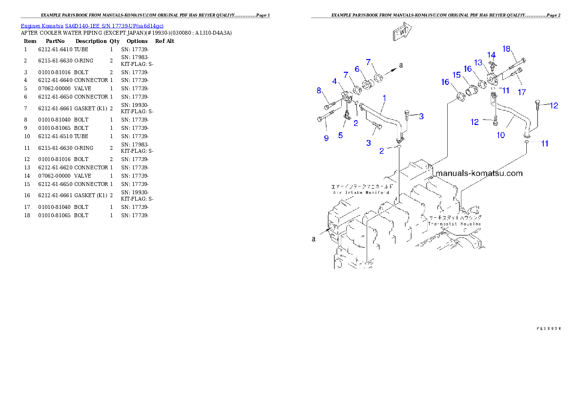 Protected: SA6D140-1EE S/N 17739-UP Partsbook