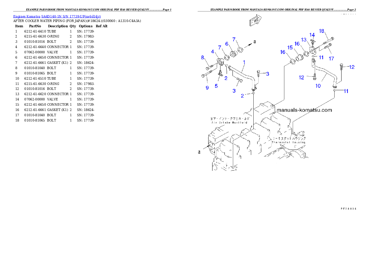 Protected: SA6D140-1N S/N 17739-UP Partsbook