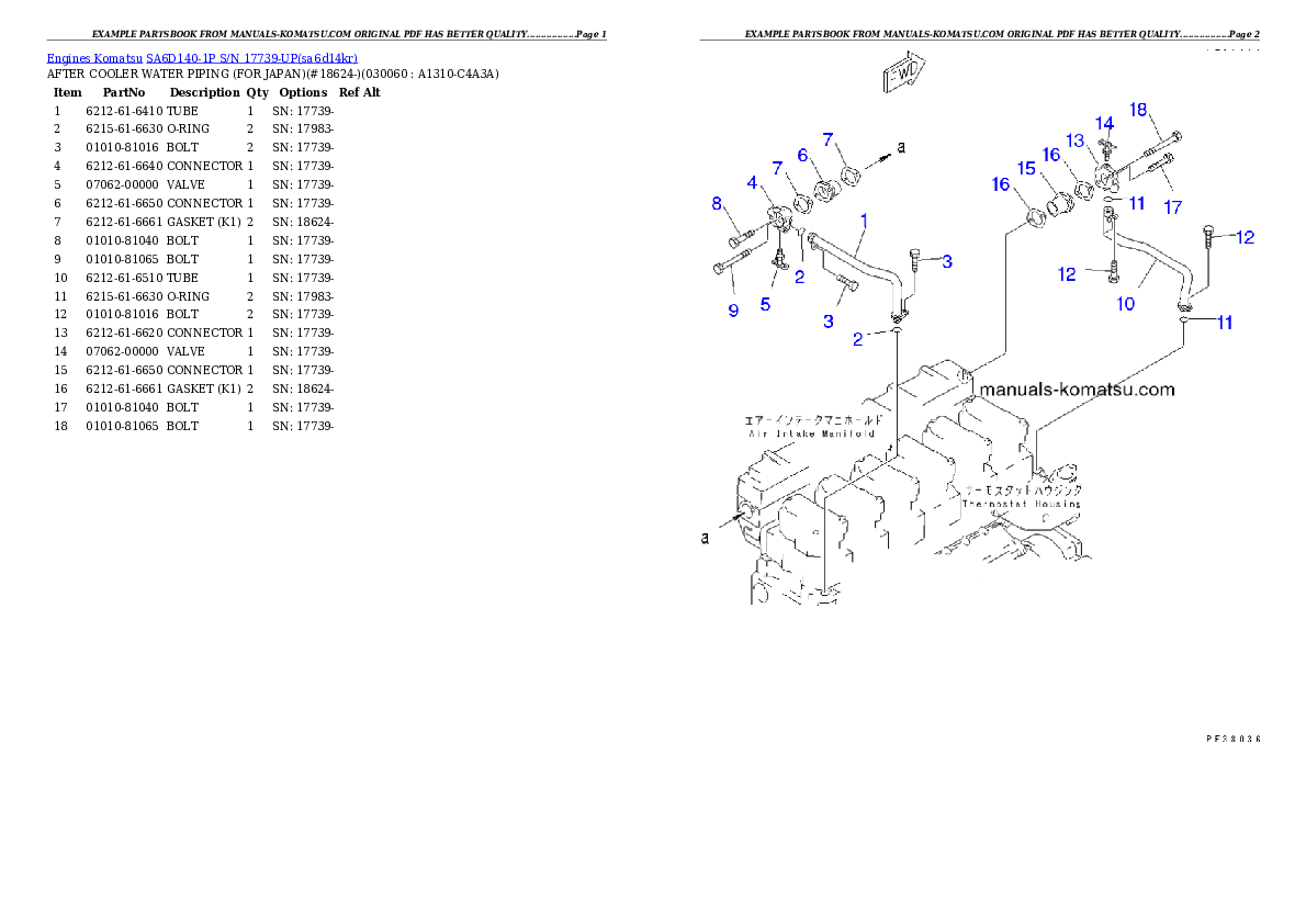 Protected: SA6D140-1P S/N 17739-UP Partsbook