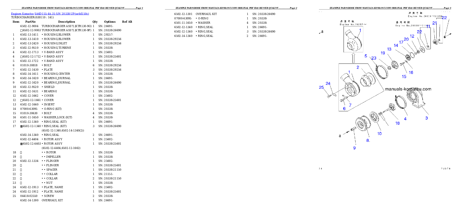 Protected: SA6D155-4A-35 S/N 20338-UP Partsbook