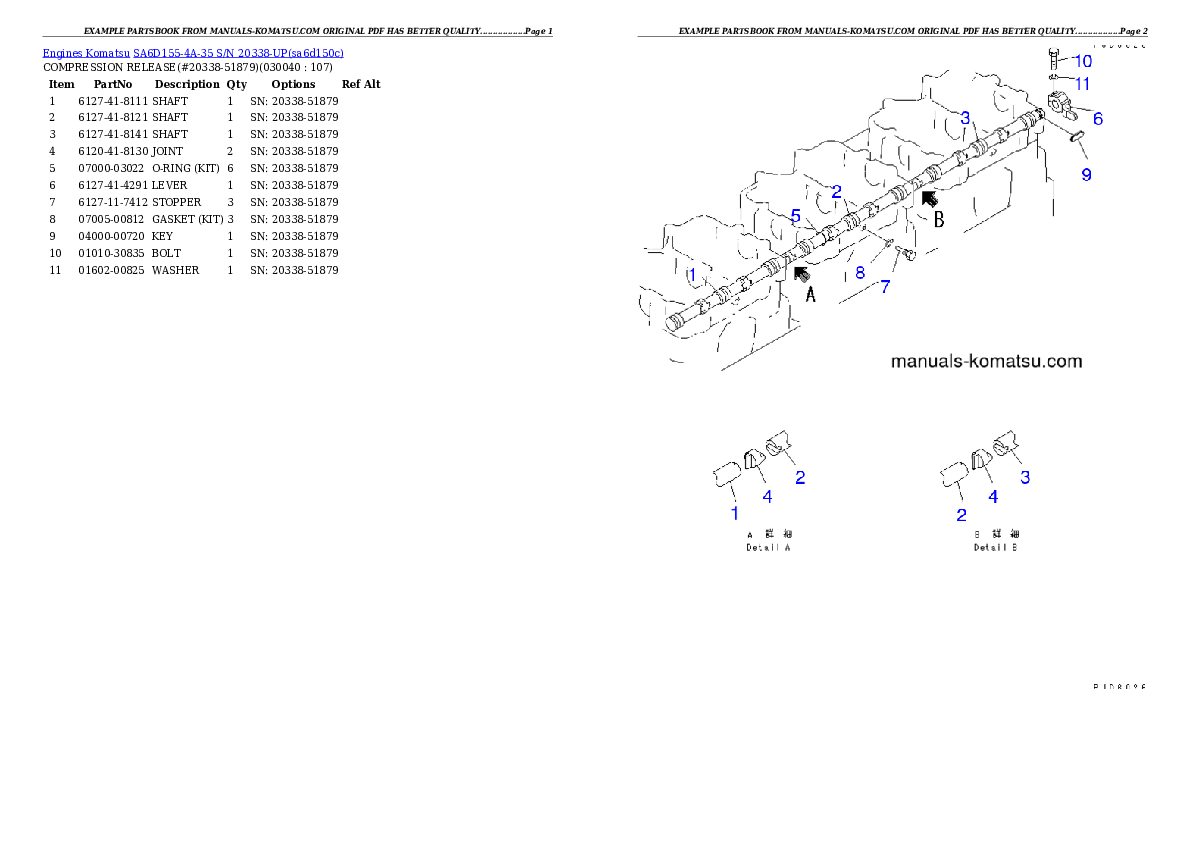 Protected: SA6D155-4A-35 S/N 20338-UP Partsbook