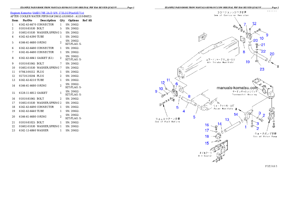 Protected: SA6D170E-2A-D S/N 17353-UP Partsbook