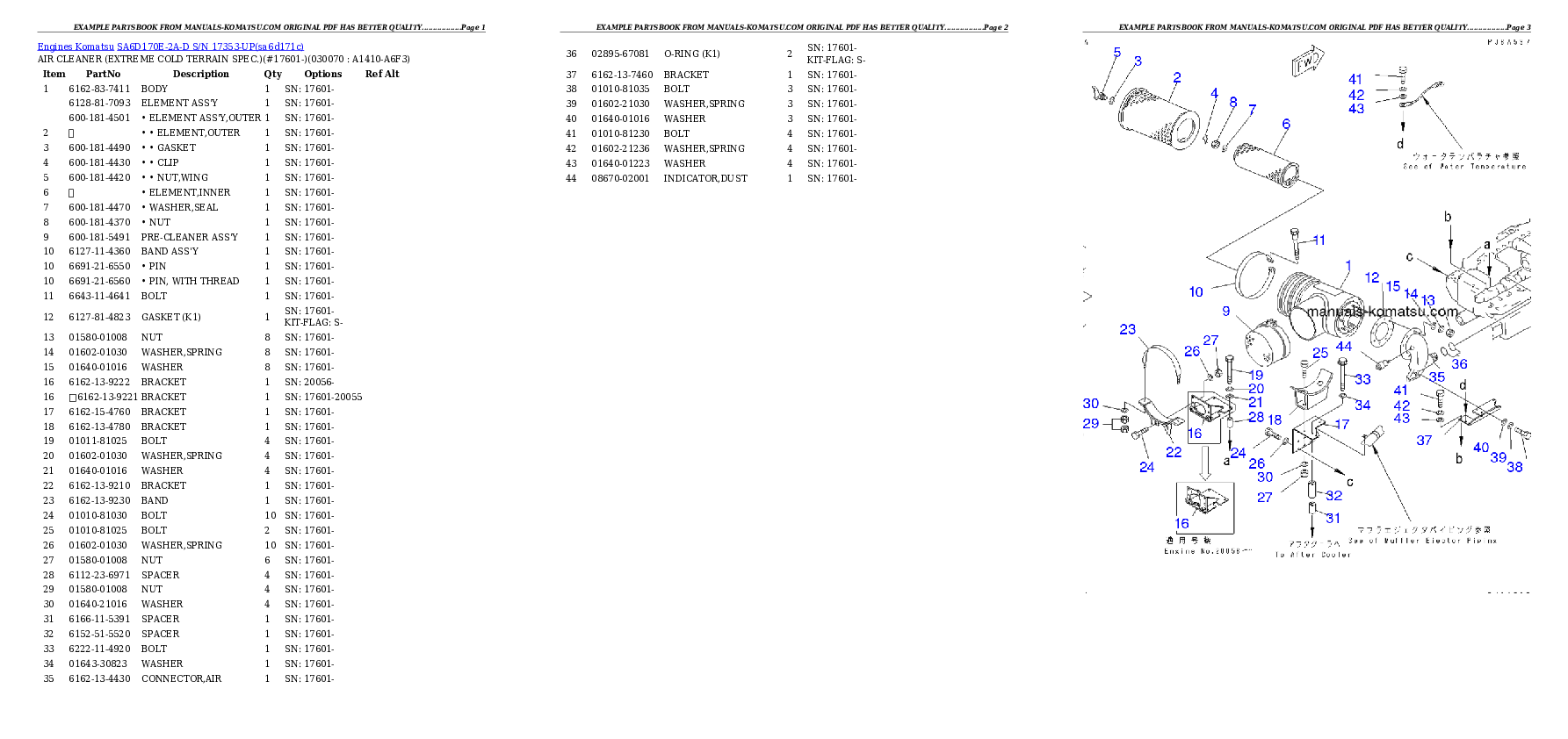 Protected: SA6D170E-2A-D S/N 17353-UP Partsbook