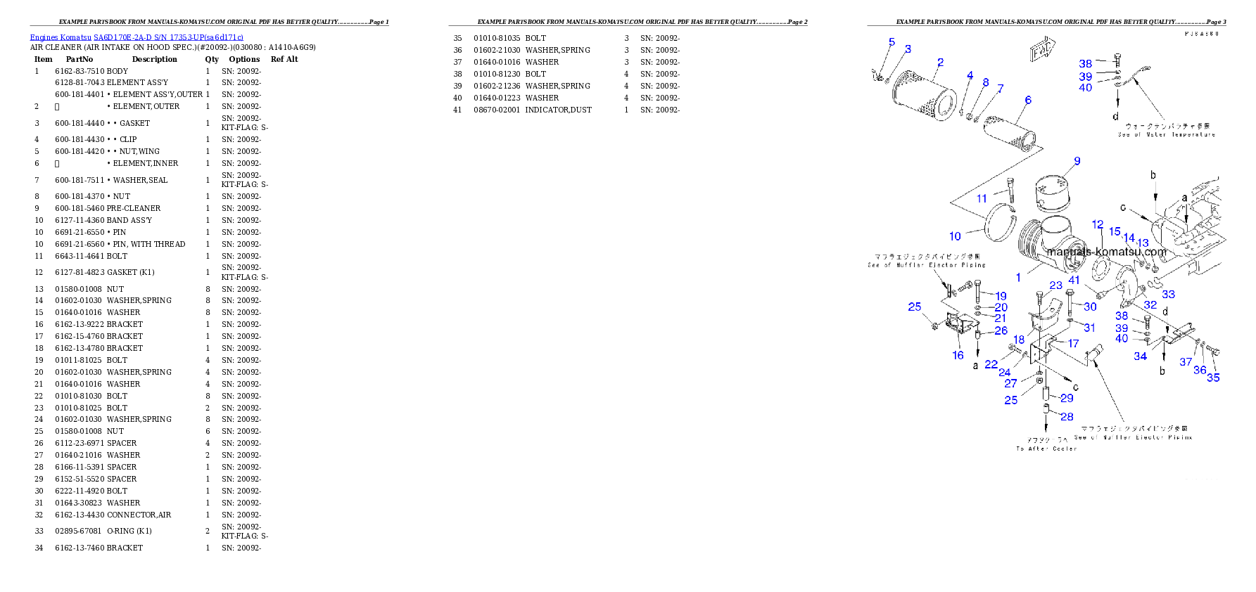 Protected: SA6D170E-2A-D S/N 17353-UP Partsbook