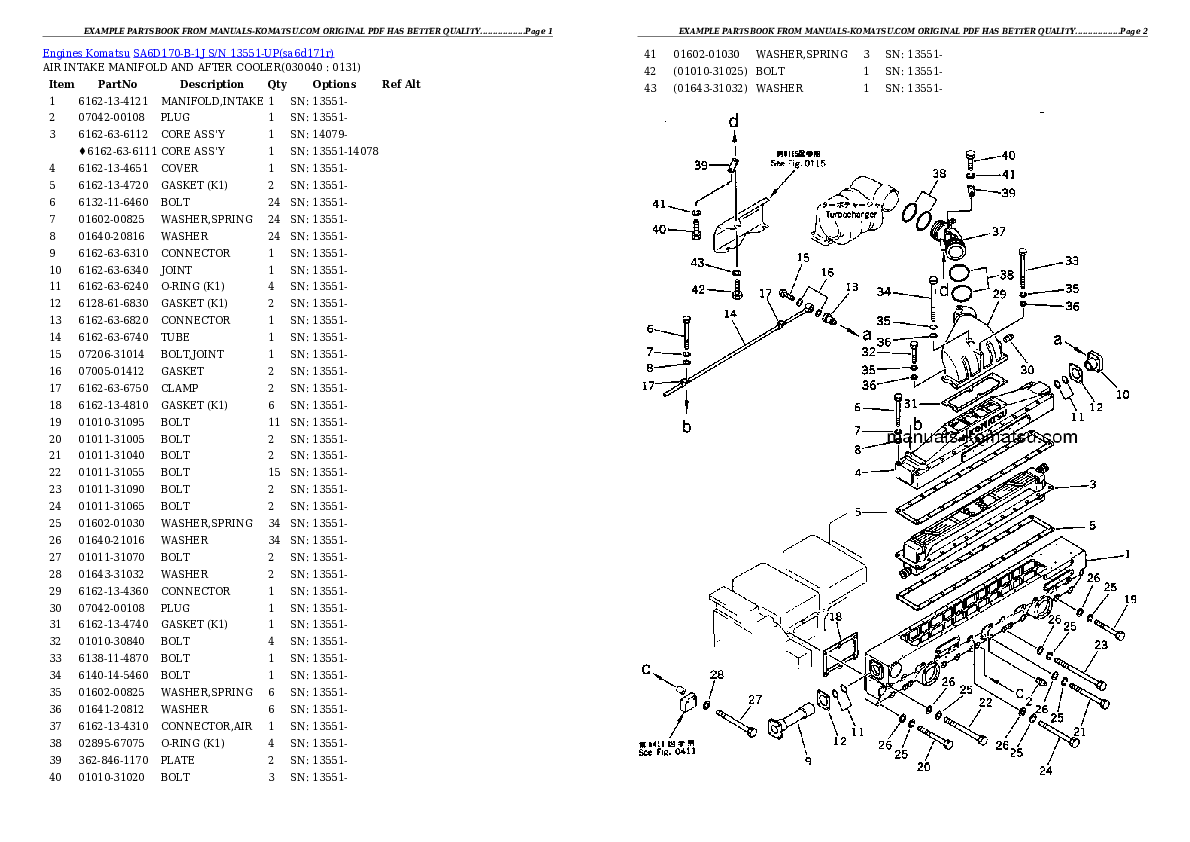 Protected: SA6D170-B-1J S/N 13551-UP Partsbook