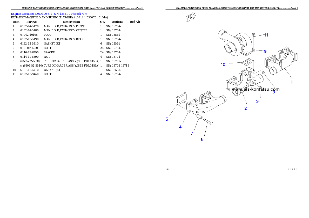 Protected: SA6D170-B-1J S/N 13551-UP Partsbook