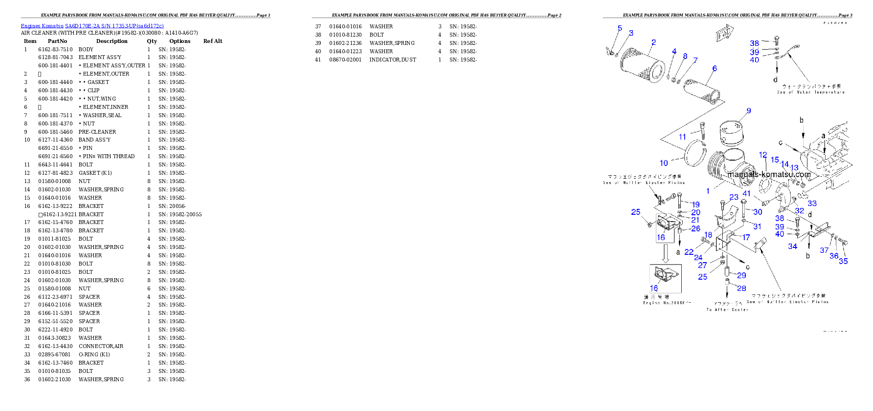 Protected: SA6D170E-2A S/N 17353-UP Partsbook