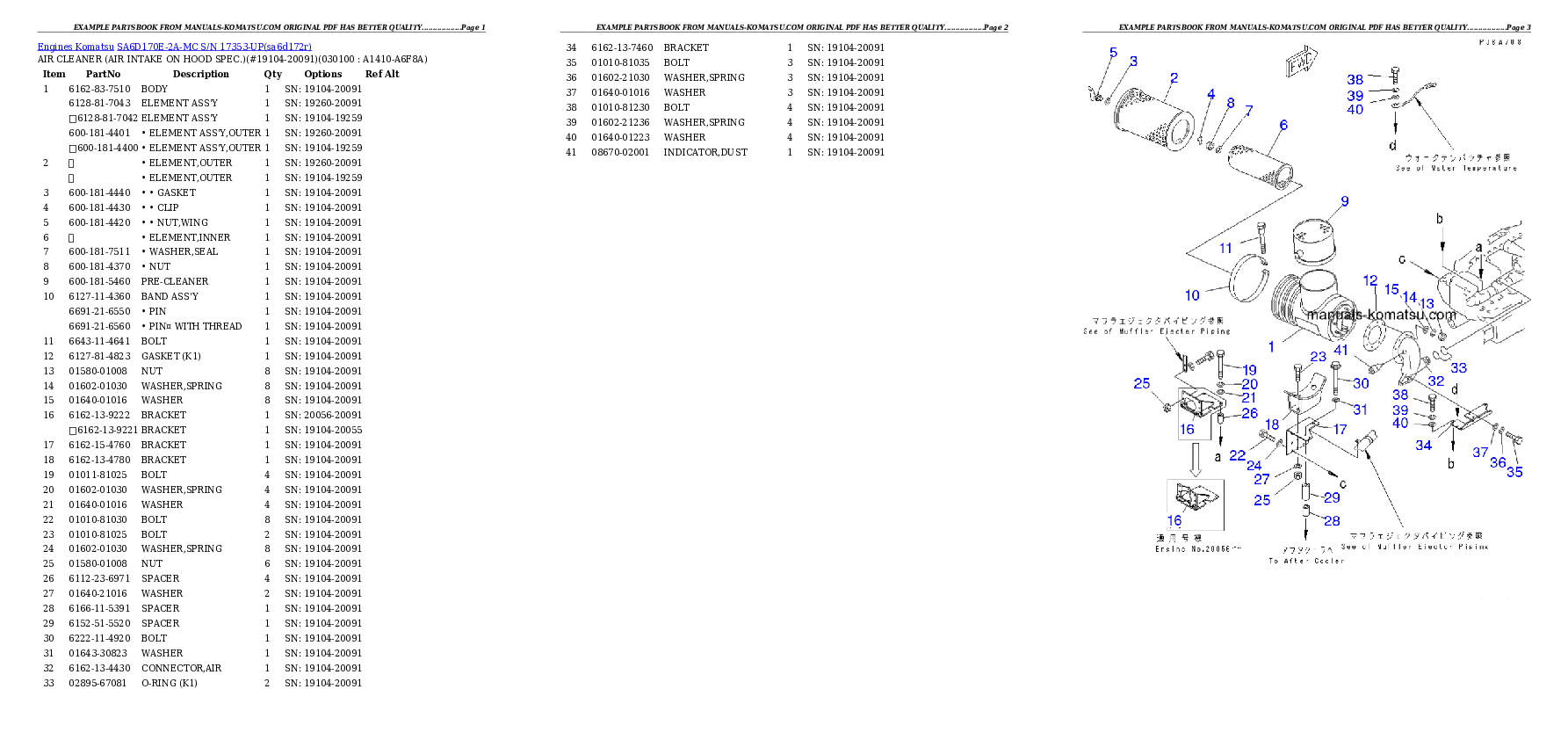 Protected: SA6D170E-2A-MC S/N 17353-UP Partsbook