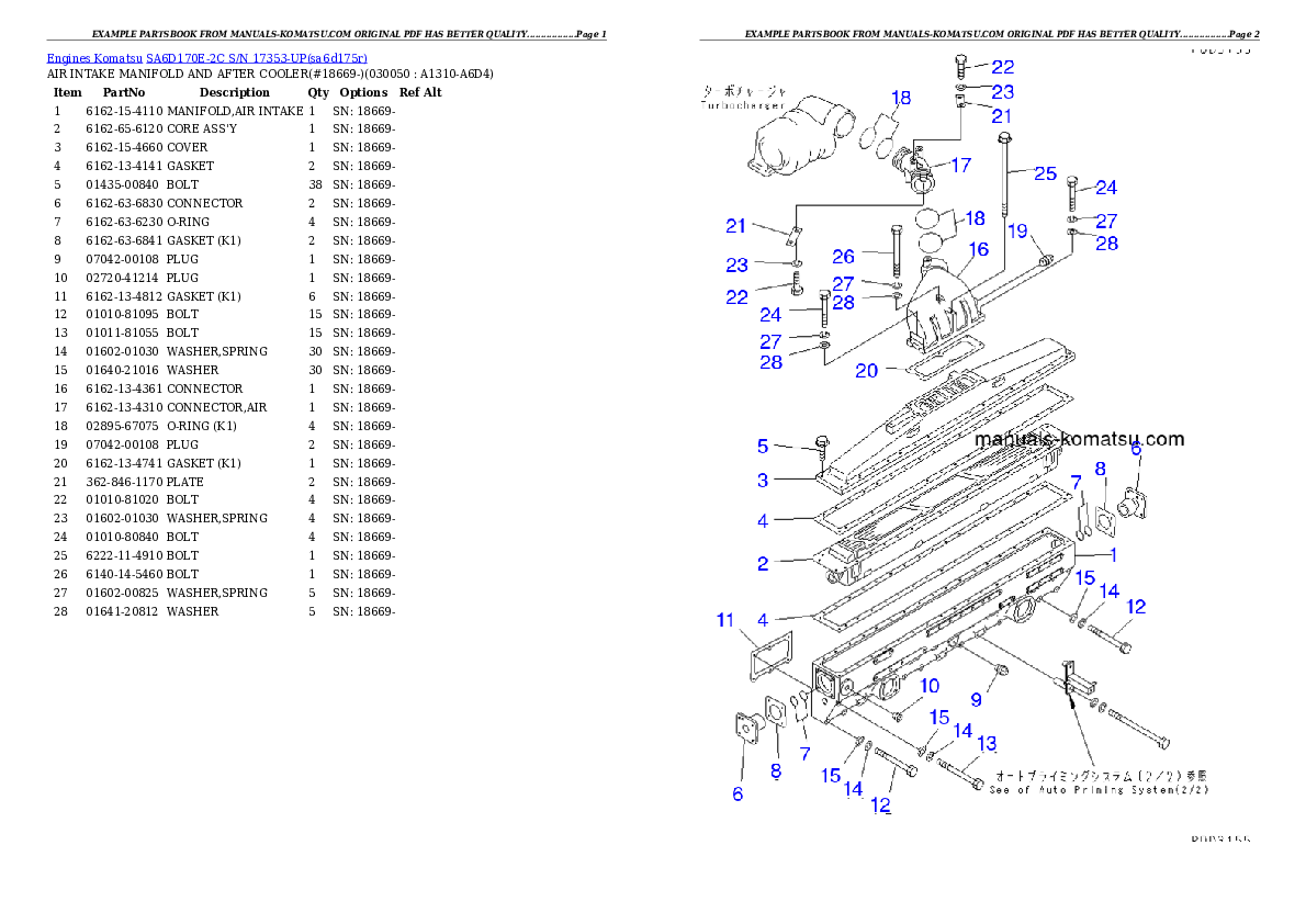 Protected: SA6D170E-2C S/N 17353-UP Partsbook